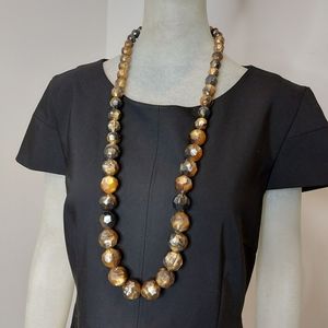 QVC faceted bead necklace, 38" long